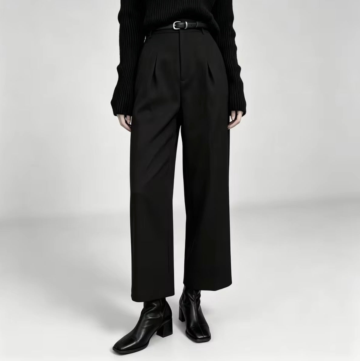 Pantalón sastre culotte negro